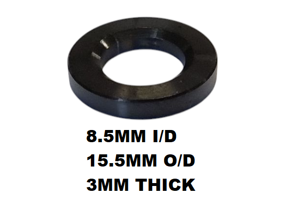 STEALTH M8 X 15.5 MM TITANIUM WASHER GRADE 5 BLACK